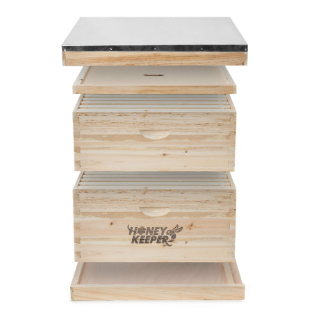 Beehive 20 Frame Complete Box Kit With 10 Deep-10 Medium Langstroth Beekeeping