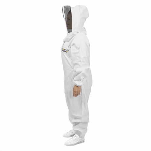 Professional Cotton Full Body Beekeeping Suit w/ Supporting Veil Hood - 2X Large