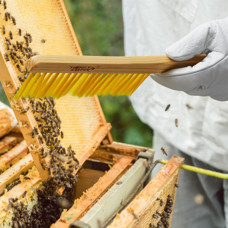14-inch Bee Hive Brush with Wooden Handle - Beehive Beekeeping Tool