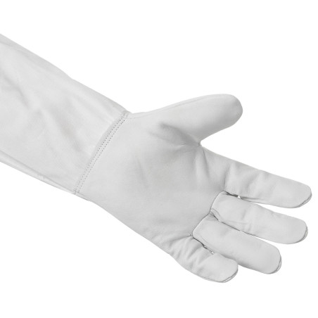 Beekeeping Gloves Goatskin Leather Canvas Long Sleeves with Elastic Cuff Sm