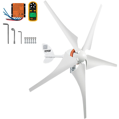 Wind Turbine Generator Kit 12v Wind Power Generator 400w W/mppt 5 Blades