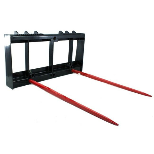 HD Universal Skid Steer Hay Spear Attachment with 49" Spears