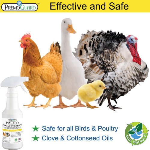 Poultry Spray 32 oz - All Natural Non Toxic - Premo Guard