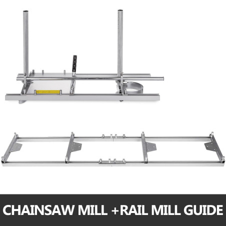 Chainsaw Mill 36" Inch Planking Milling Bar 14" To 36" W/ Rail Guide Ladder Sets