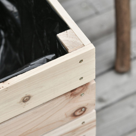 4PCS Wooden Planter Raised Garden Beds Kit Elevated Outdoor Indoor Planting Box
