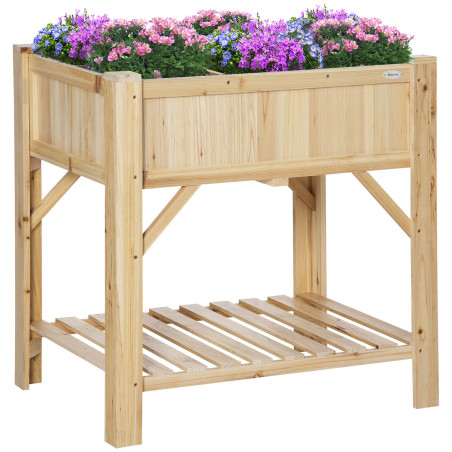31" x 23" Raised Garden Bed Elevated Planter Box for Vegetable Flower Herb