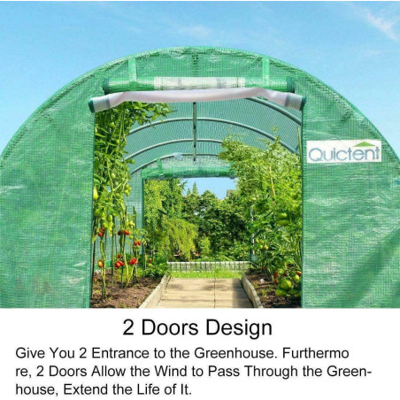 20'x10'x7' Heavy Duty Galvanized Walk-in Greenhouse Gardening Planter