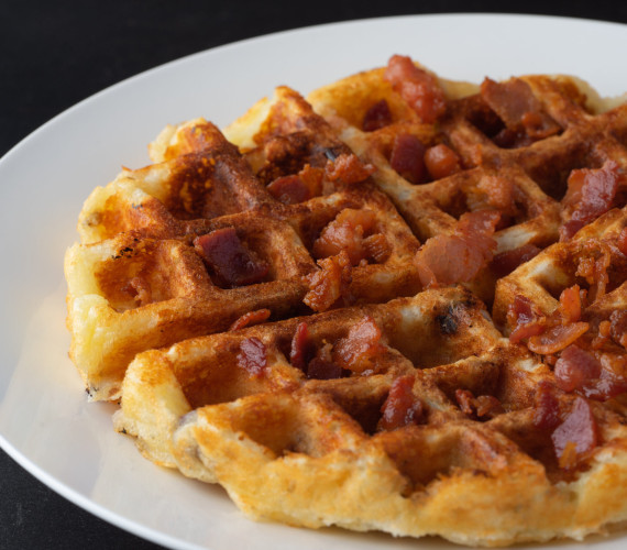 Bacon Waffles with Chives Recipe